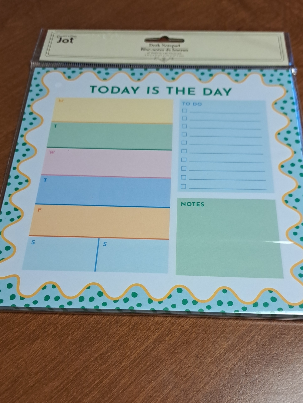 Today Is The Day Weekly Planner Notepad - Multi-Color
